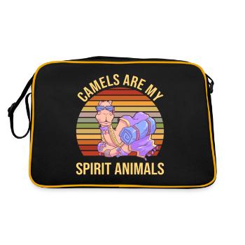 Les chameaux sont mes animaux spirituels - Sac Retro - noir/or - Dos