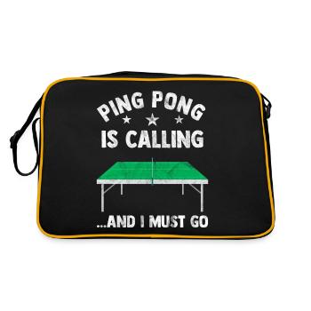 Ping-pong - Retro Bag - black/gold - Back