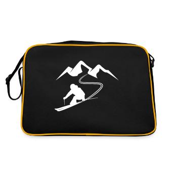 Ski cadeau de sports d'hiver d'hiver - Sac Retro - noir/or - Dos