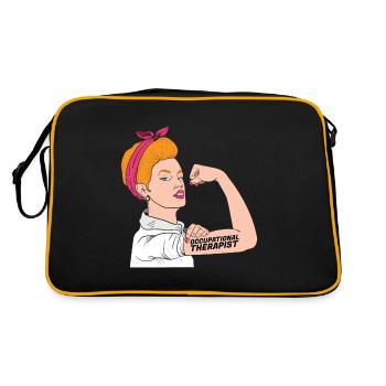 Ergothérapeute Rosie The Riveter - Sac Retro - noir/or - Dos