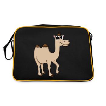 Chameau mignon - Sac Retro - noir/or - Dos