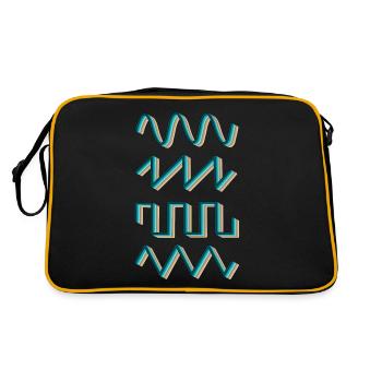 Synthesizer Synth Audio Analog Waves - Retro Bag - black/gold - Back