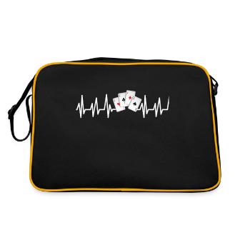 Poker Casino Hold'em Spades Poker Face Bluff - Sac Retro - noir/or - Dos