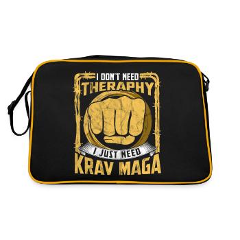 Krav Maga - Retro Tasche - Schwarz/Gold - Hinten