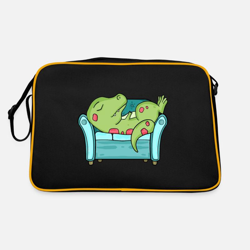Dinosaur Tired Funny Retro Bag