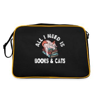 Lire Geek Livres Chat Bookaholic Ges - Sac Retro - noir/or - Dos