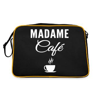 madame café - humour accro au café - Sac Retro - noir/or - Dos