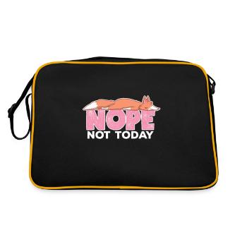 Nope Not Today Sleeping Fox Foxes Amant - Sac Retro - noir/or - Dos