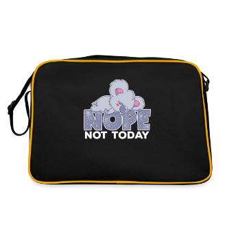 Nope Not Today Sleeping Koala Bear Animal - Sac Retro - noir/or - Dos