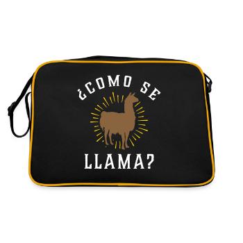 Lustiges Como Se Lama - Retro Tasche - Schwarz/Gold - Hinten