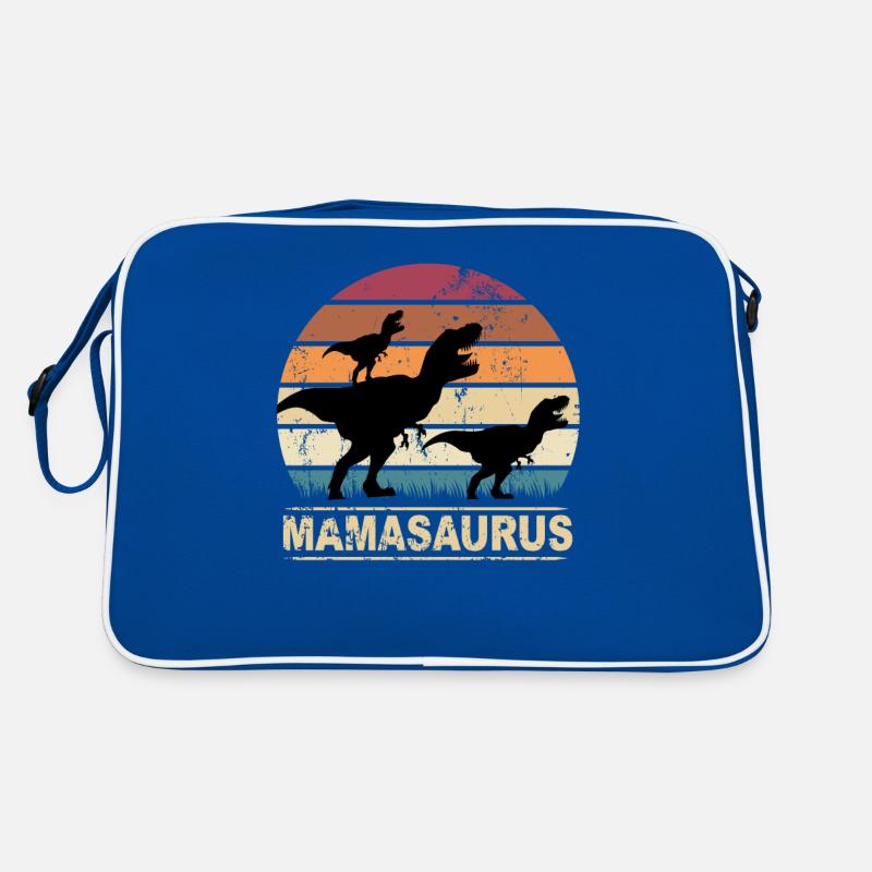 Dinosaurier Mamasaurus Zwillinge zum Muttertag Retro Tasche