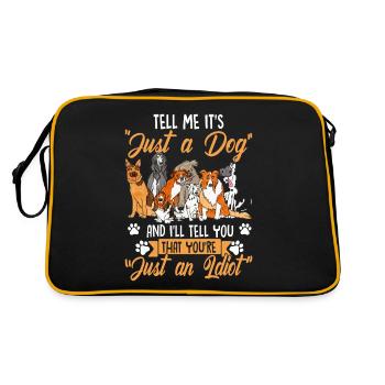 Conception de chien avec un beau motif de chien - Sac Retro - noir/or - Dos