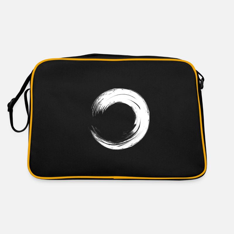 Kreis - Retro Tasche - Schwarz/Gold