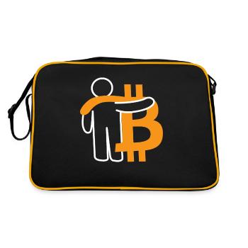 Bitcoin Friends - Bitcoin BFF Gift Idea - Retro Bag - black/gold - Back