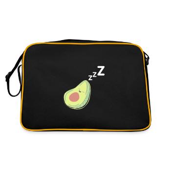 Sleeping Avocado Cute Baby Kids Gift Vegan - Retro Bag - black/gold - Back