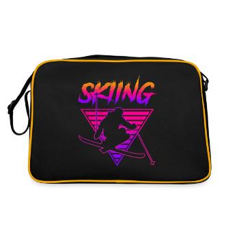 Ski cadeau de sports d'hiver d'hiver - Sac Retro - noir/or - Dos