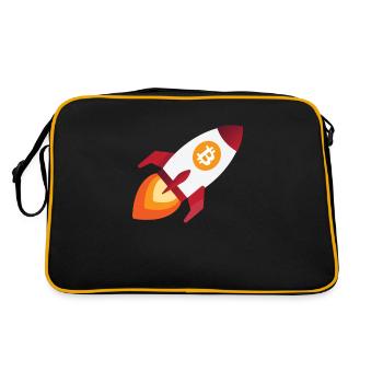 Bitcoin Rocket - Bitcoins de crypto-monnaie crypto - Sac Retro - noir/or - Dos