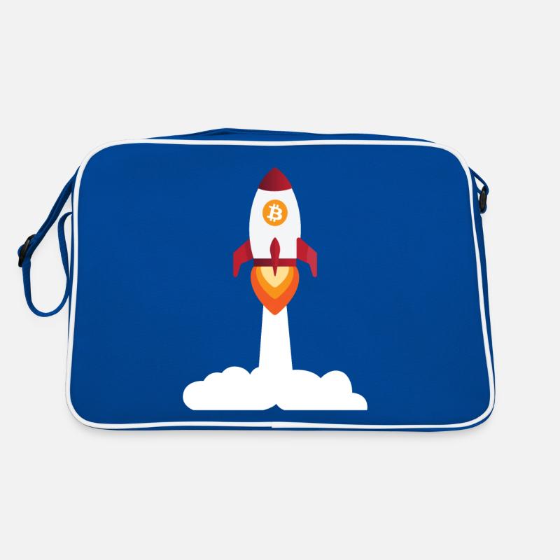 Bitcoin Rakete - Kryptowährung Bitcoins Retro Tasche