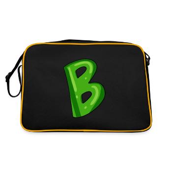 B - Retro Tasche - Schwarz/Gold - Hinten