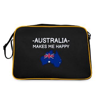 Australie - Sac Retro - noir/or - Dos