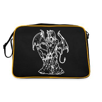 Démon Satan Diable Diable Diable Diable Femme Sombre - Sac Retro - noir/or - Dos