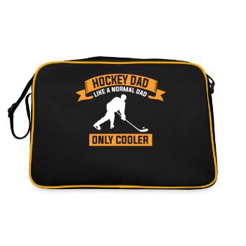Hockey papa comme un papa normal seulement plus cool - Sac Retro - noir/or - Dos