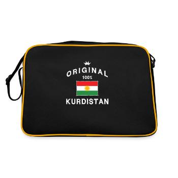 Drapeau drapeau kurde Kurdistan drapeau - Sac Retro - noir/or - Dos