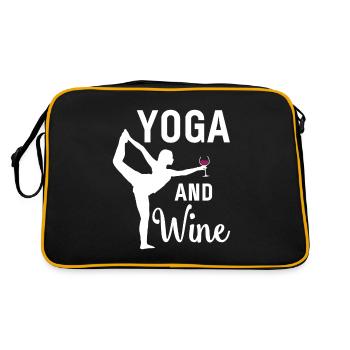 Le yoga et le vin : des vêtements amusants - Sac Retro - noir/or - Dos