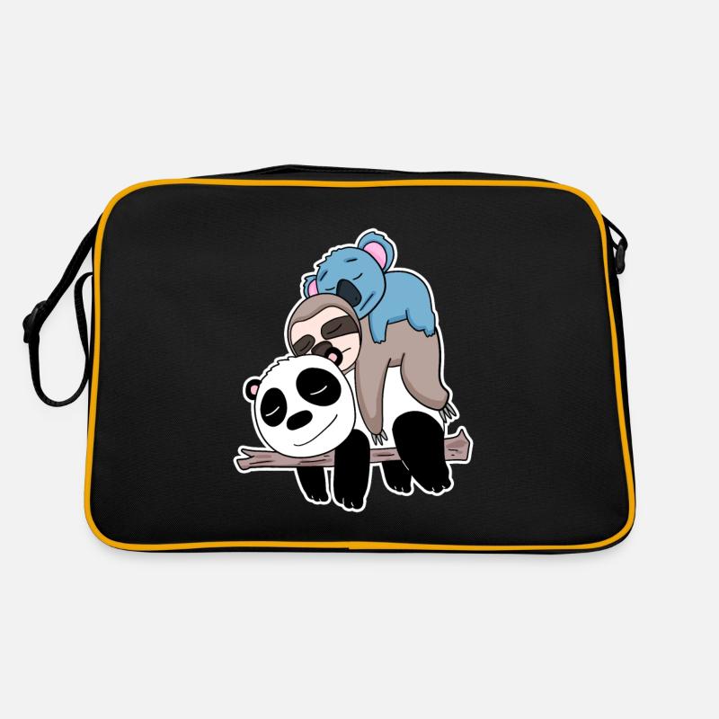 Panda sloth and koala Retro Bag