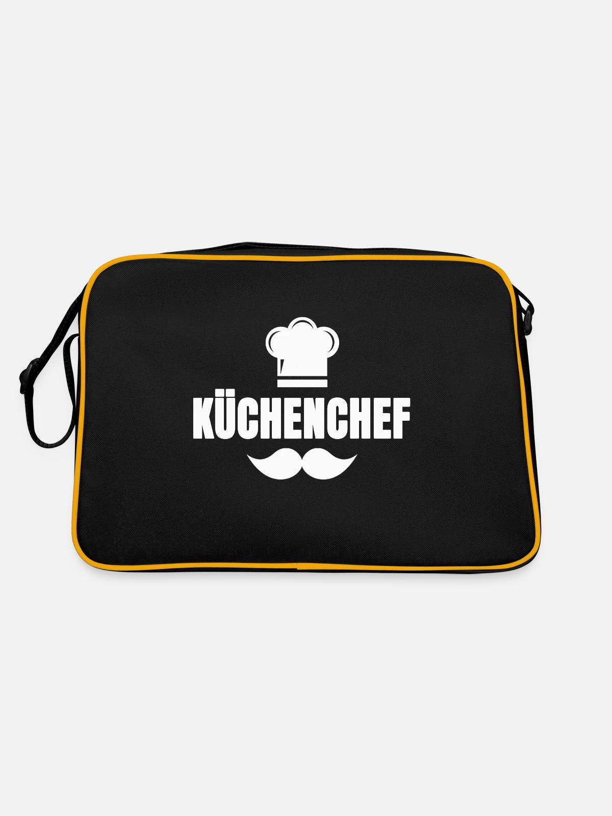 Küchenchef - Retro Tasche - Schwarz/Gold - Hinten