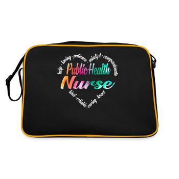Öffentliche Gesundheit Krankenschwester - Retro Tasche - Schwarz/Gold - Hinten