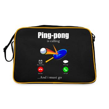 Ping-pong - Retro Bag - black/gold - Back