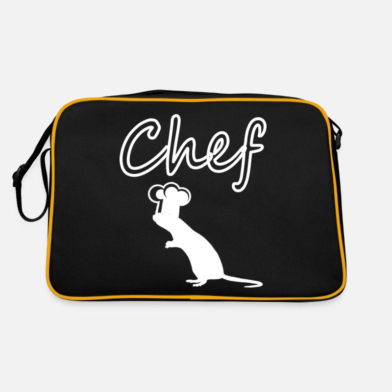 Chefkoch Comicfigur Ratte mit Kochmütze Geschenk Retro Tasche