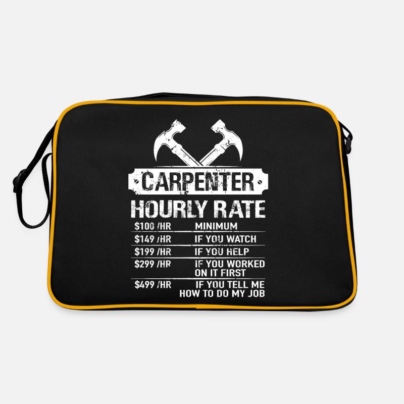 Carpenter Hourly Rate Carpenter Carpenter Gift Retro Bag
