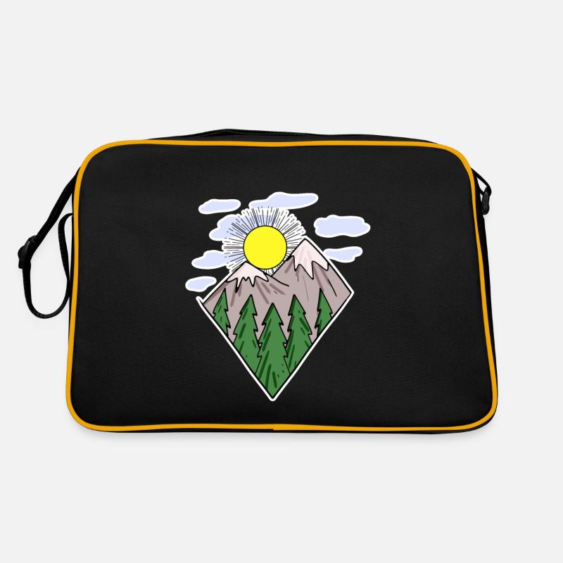 Berge Wandern Wanderer Retro Tasche