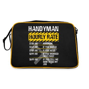 Handyman Handyman - Tarif horaire Handyman - Sac Retro - noir/or - Dos