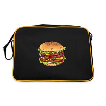 Burger - Retro Tasche - Schwarz/Gold - Hinten