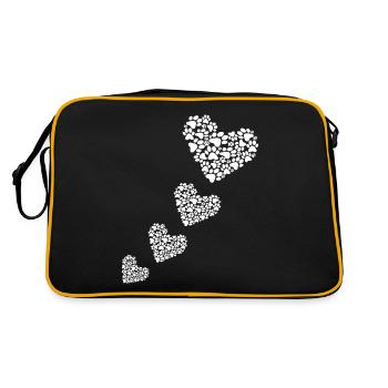 Coeur de patte de chien - Sac Retro - noir/or - Dos