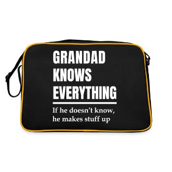 grand-père sait tout. papi - Sac Retro - noir/or - Dos
