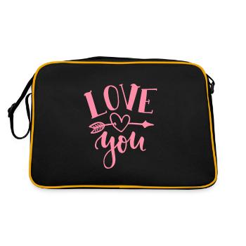 Je t’aime - Sac Retro - noir/or - Dos