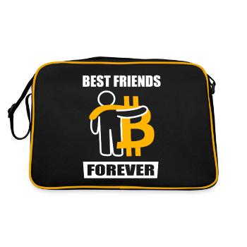 BFF Bitcoin Friends Bitcoin Best Friends Forever - Sac Retro - noir/or - Dos