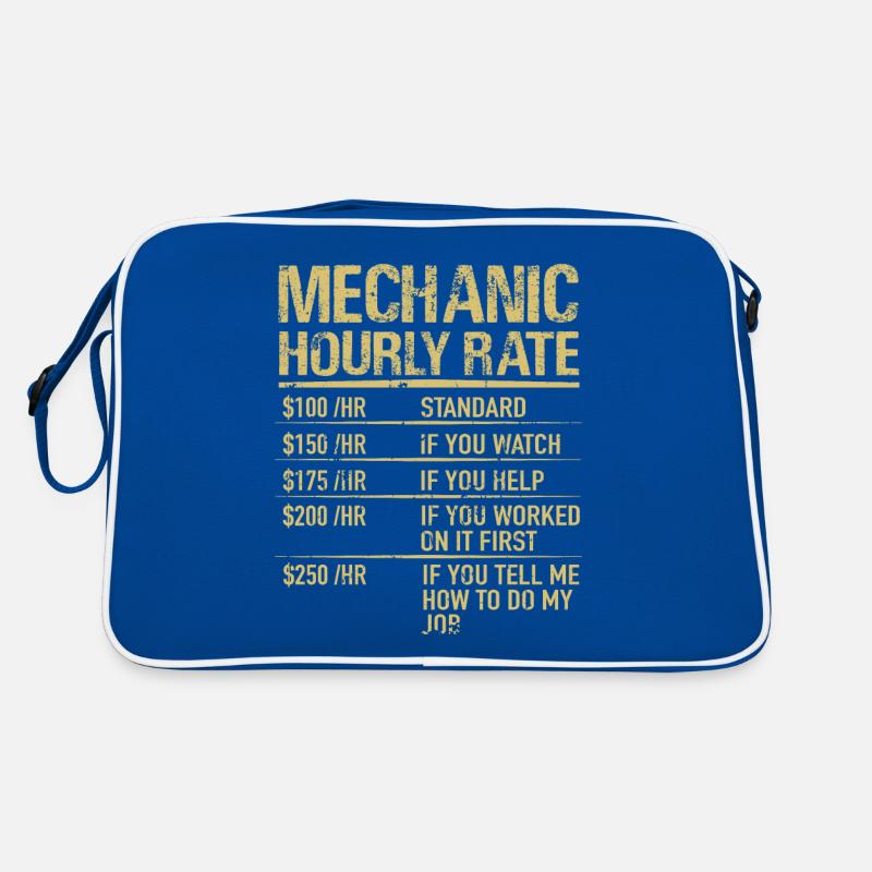 Mechanic Hourly Rate cadeau de mécanicien automobile Sac Retro