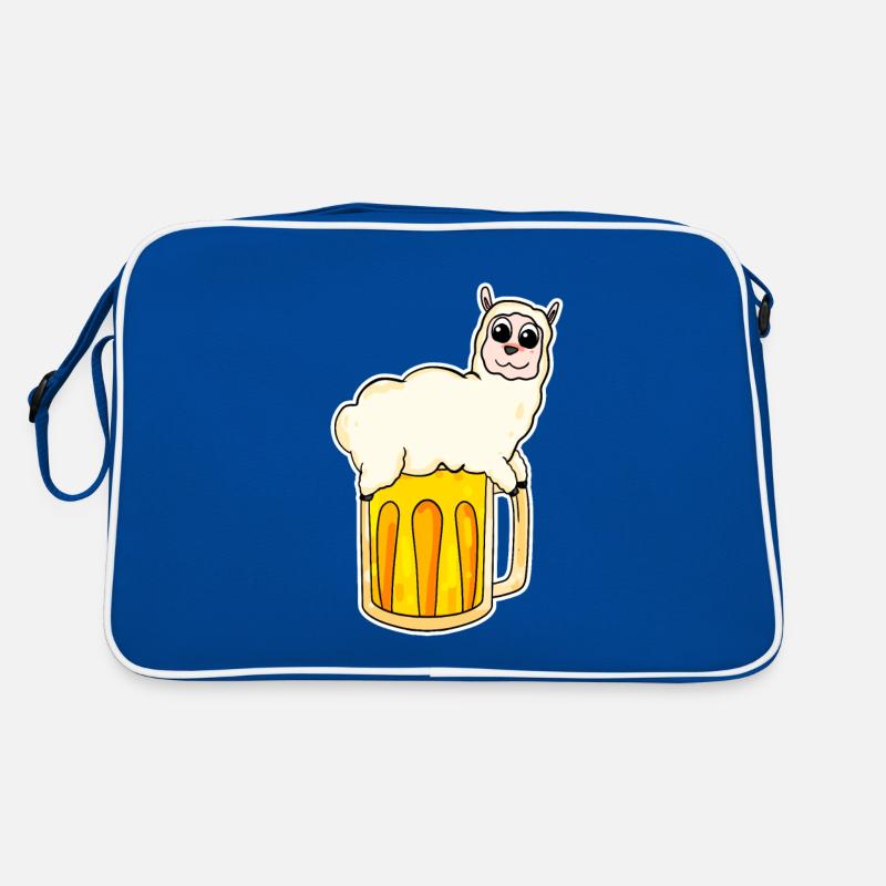 Alpaka und Bier Retro Tasche