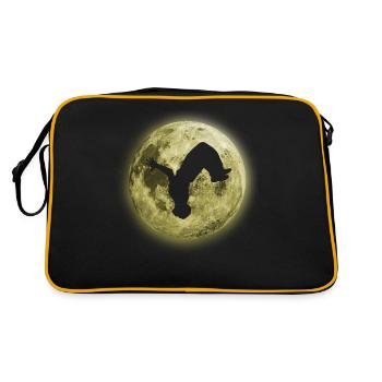 Freerunning, Parkour Backflip, Freestyle Acrobatics - Retro Bag - black/gold - Back