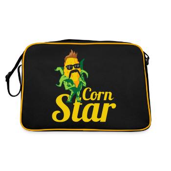 Corn Star Corn Cob Gift for Farmers The Corn - Retro Bag - black/gold - Back