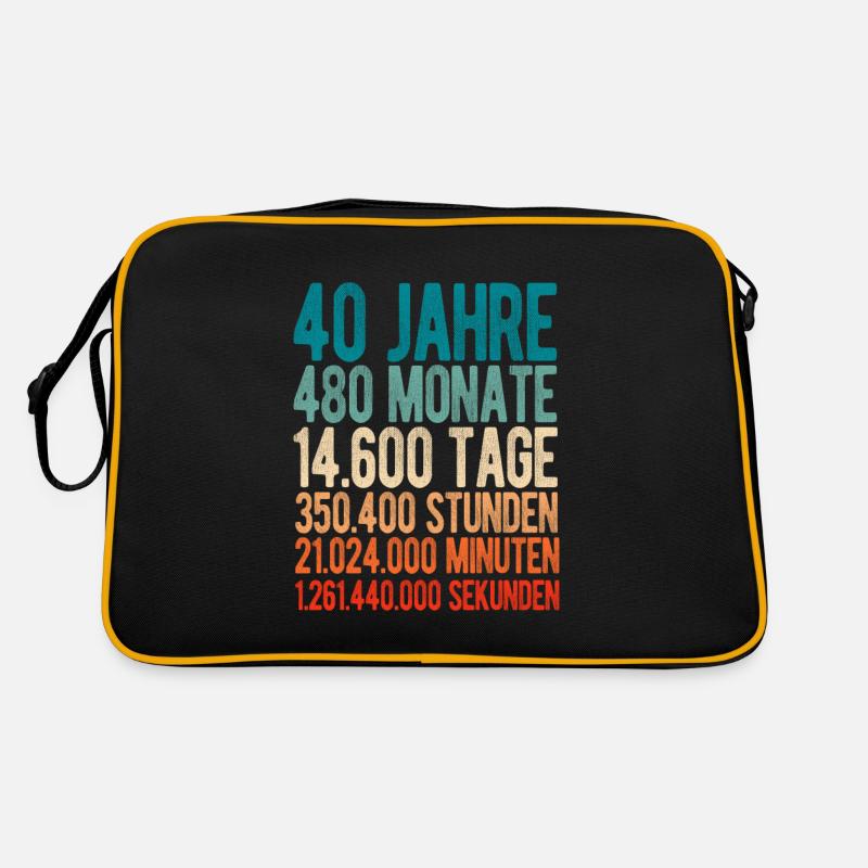 40. Geburtstag 40 Jahre Geschenk Geschenkidee Retro Tasche