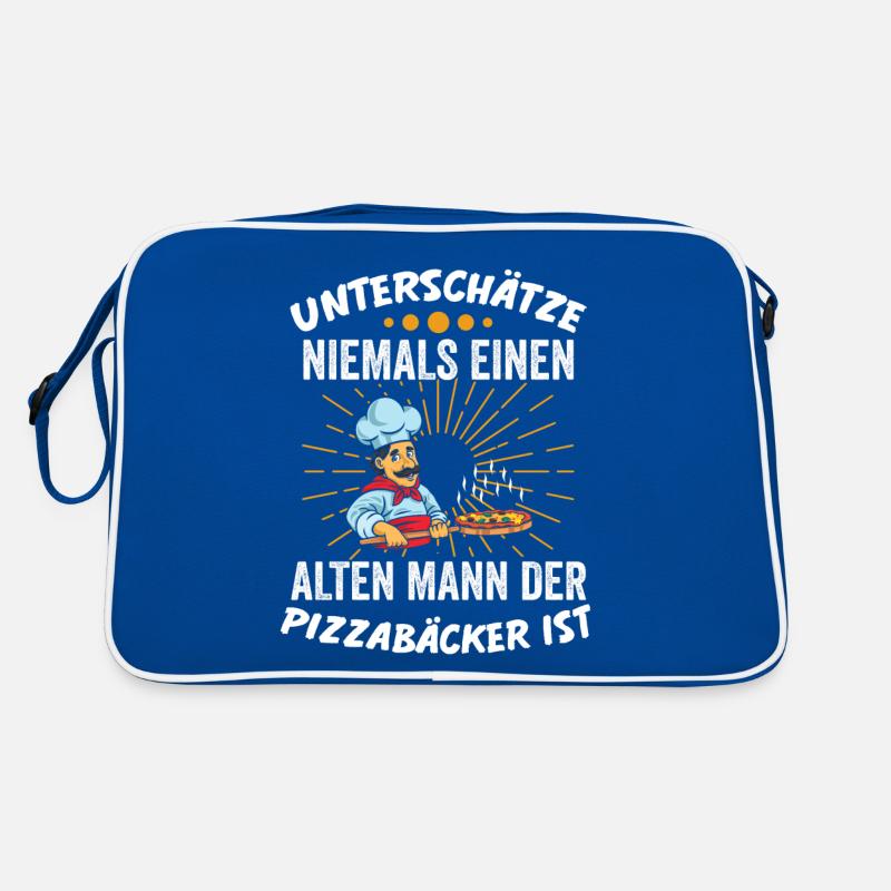 Pizzabäcker Küchenchef Geschenk Retro Tasche
