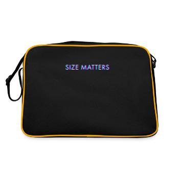 Size Matters Anaglyph 3D Glitch effet cadeau - Sac Retro - noir/or - Dos