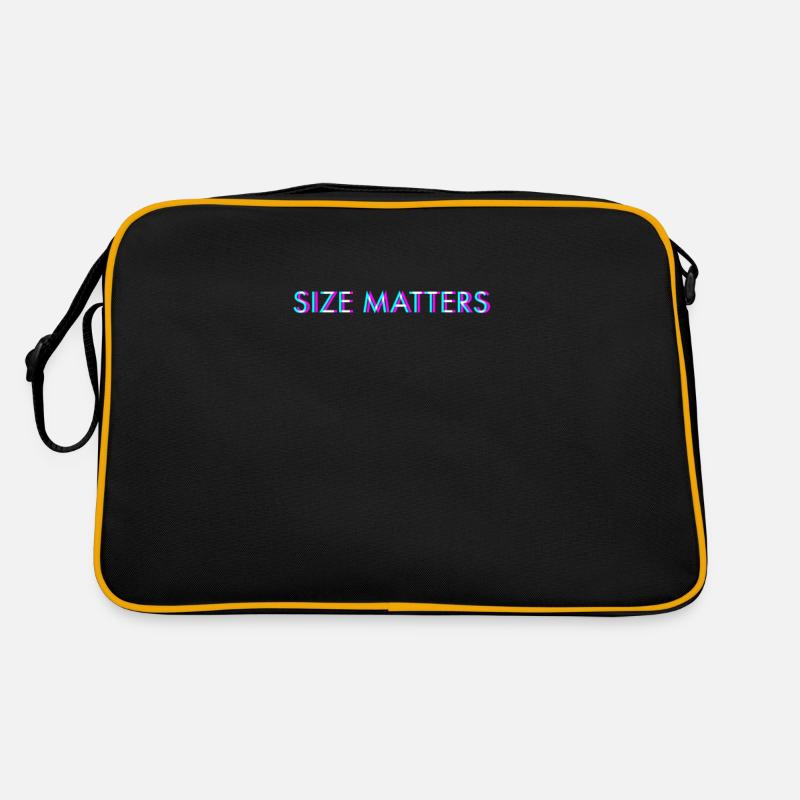 Size Matters Anaglyph 3D Glitch Effect Gift Retro Bag