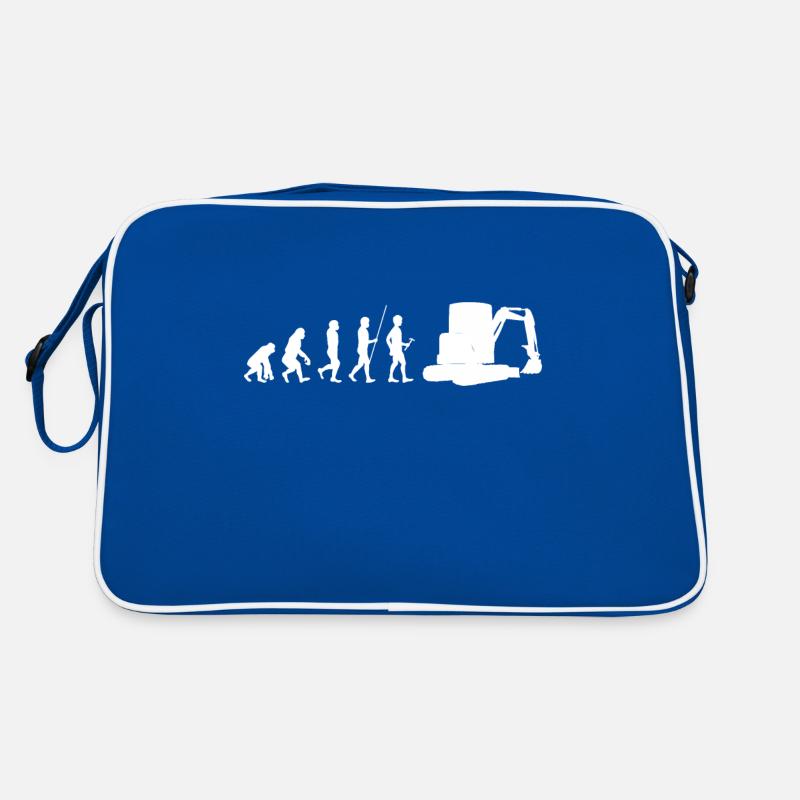Excavator construction work Road construction dredging work Retro Bag